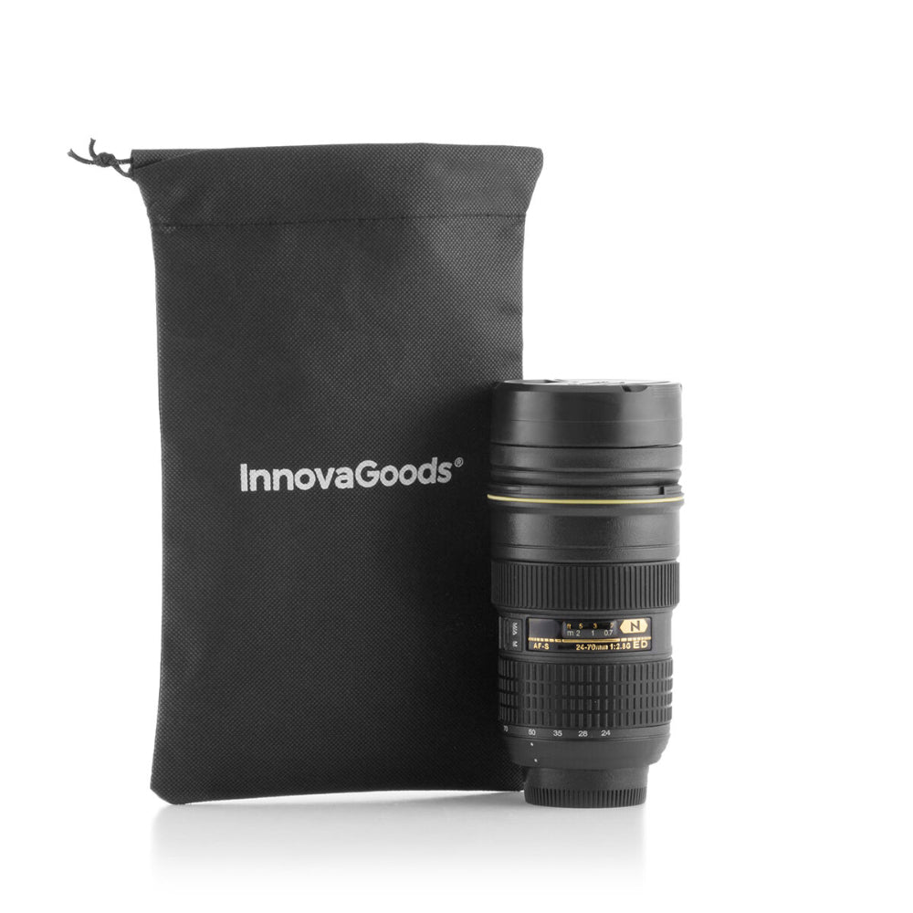 InnovaGoods Thermal Cup with Lid Camera Lens Design