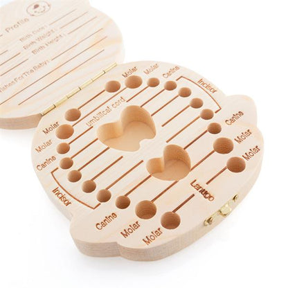 InnovaGoods Tooth Box Wood Boy Milk Teeth Storage