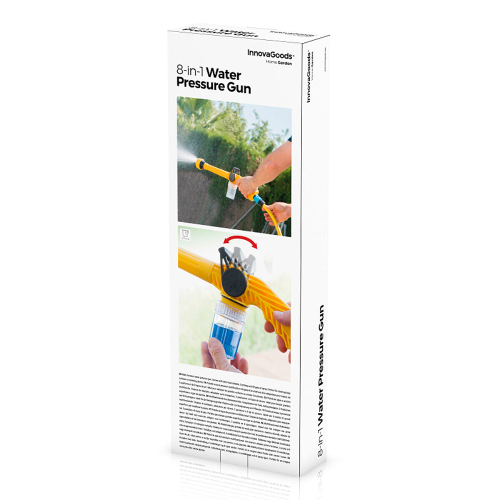 InnovaGoods 8-in-1 High Pressure Water Gun with Tank