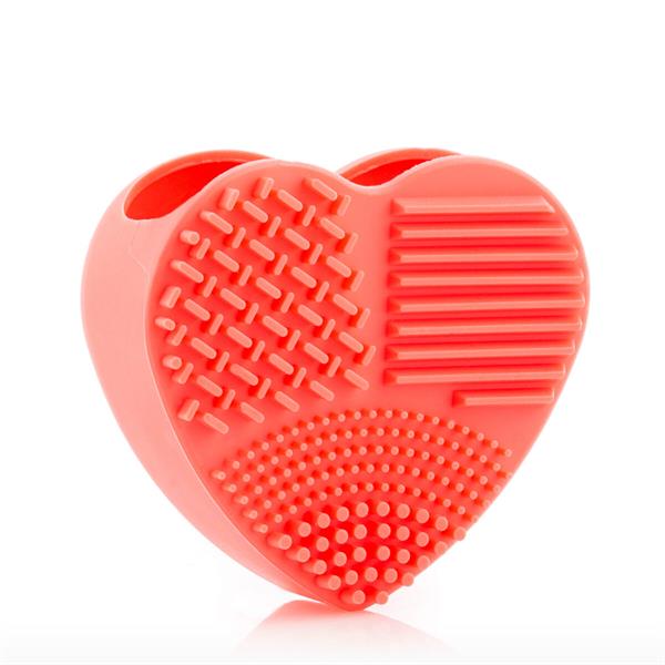 InnovaGoods Silicone Make-Up Brush Cleaner Heart