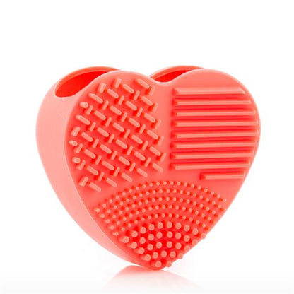 InnovaGoods Silicone Make-Up Brush Cleaner Heart