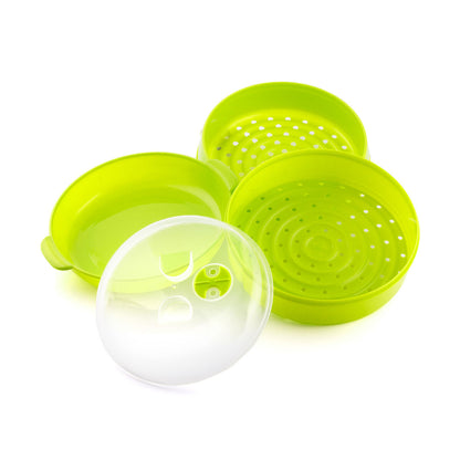 InnovaGoods Microwave Double Steamer 2 Compartments