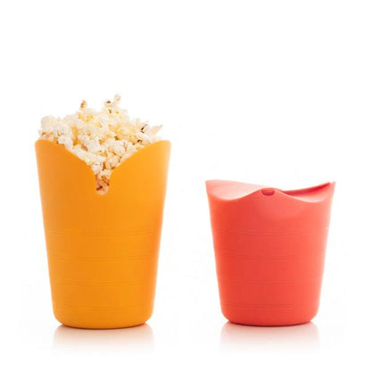 InnovaGoods Collapsible Silicone Popcorn Popper 2-Pack