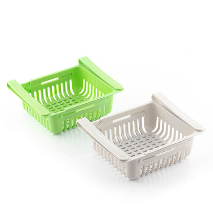 InnovaGoods Adjustable Fridge Drawer Organiser 2-Pack