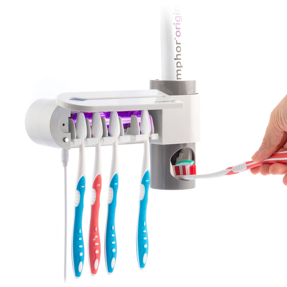 InnovaGoods 3-in-1 UV Toothbrush Steriliser Dispenser