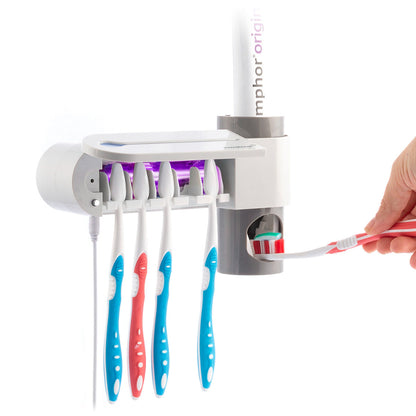 InnovaGoods 3-in-1 UV Toothbrush Steriliser Dispenser