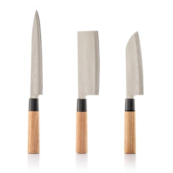 InnovaGoods 3PC Professional Knife Set Damas Carry Case