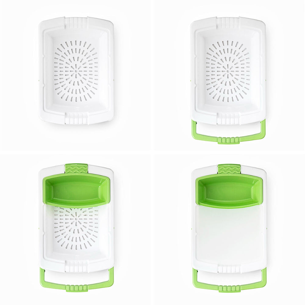 InnovaGoods 3-in-1 Extendable Cutting Board Drainer Container
