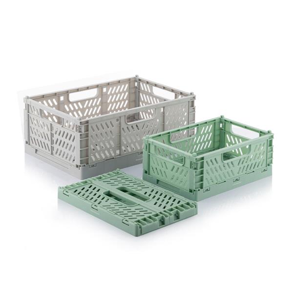 InnovaGoods Set of 3 Foldable Stackable Storage Boxes