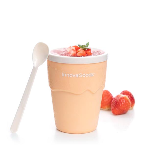 InnovaGoods Slushie Ice Cream Maker Cup 150ml with Recipes