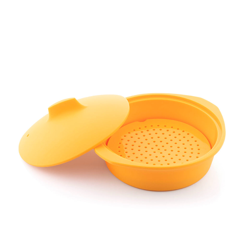 InnovaGoods Multifunction Silicone Steamer Pot with Recipes