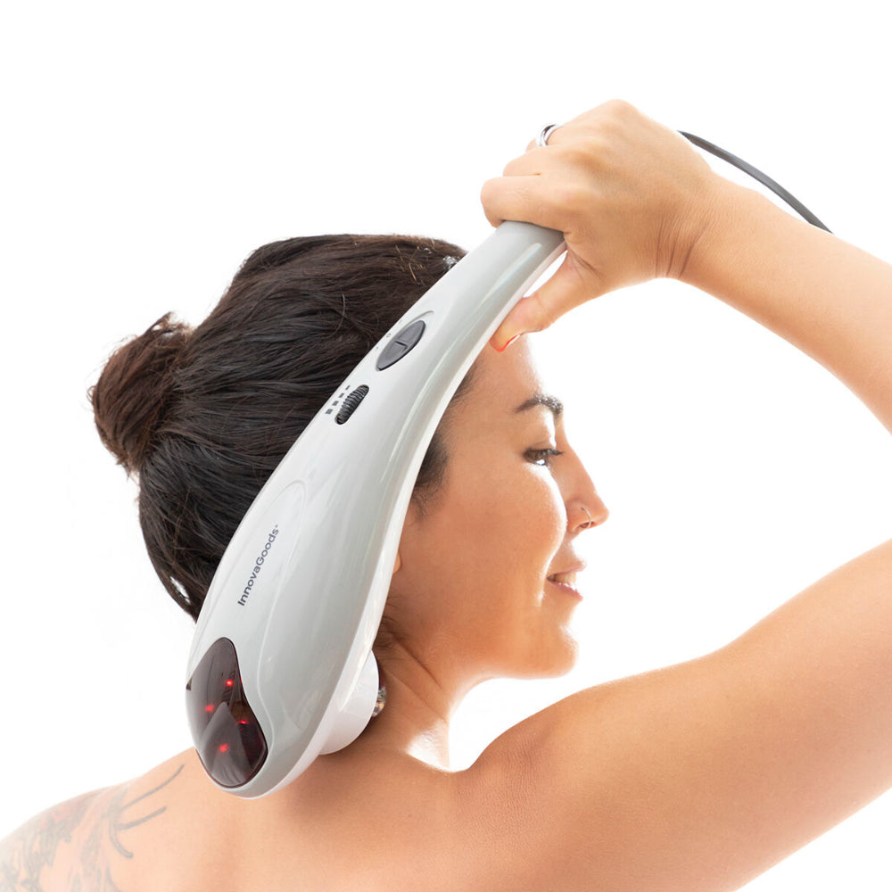InnovaGoods Electric Handheld Massager Heat 3 Heads