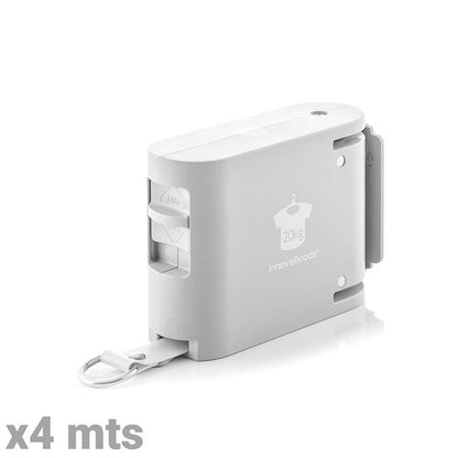 InnovaGoods Retractable Clothes Line 4M Hanger Holes