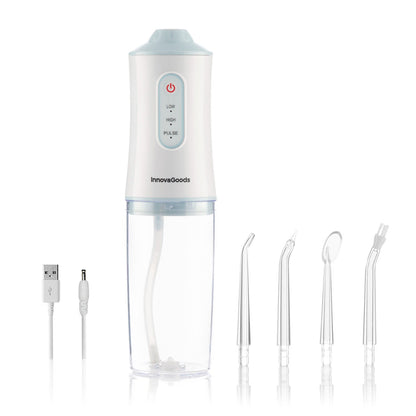 InnovaGoods Rechargeable Oral Irrigator Denter 3 Modes 4 Heads