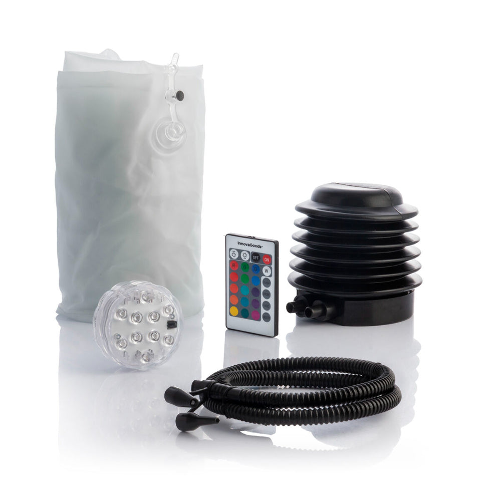 InnovaGoods Inflatable Seat LED Multicolour Remote Pool