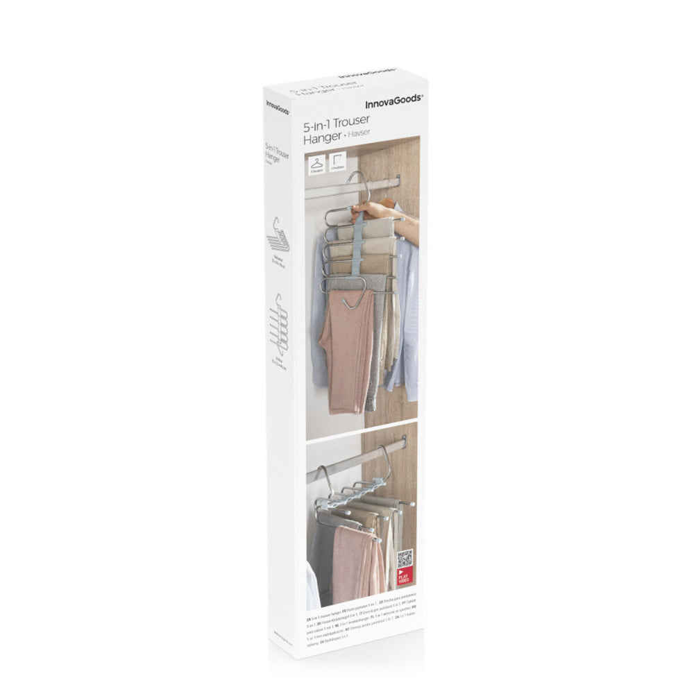 InnovaGoods 5-in-1 Folding Multiple Trouser Hanger