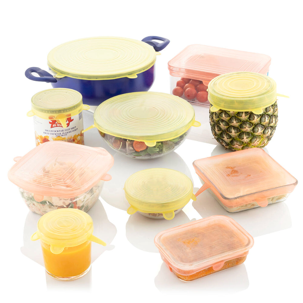 InnovaGoods 10PC Reusable Adjustable Silicone Food Lids