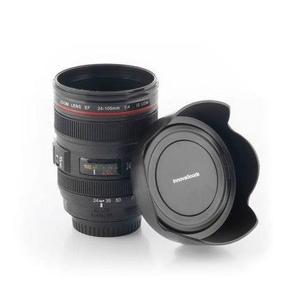 InnovaGoods Mug with Lid Camera Lens Design 400ml