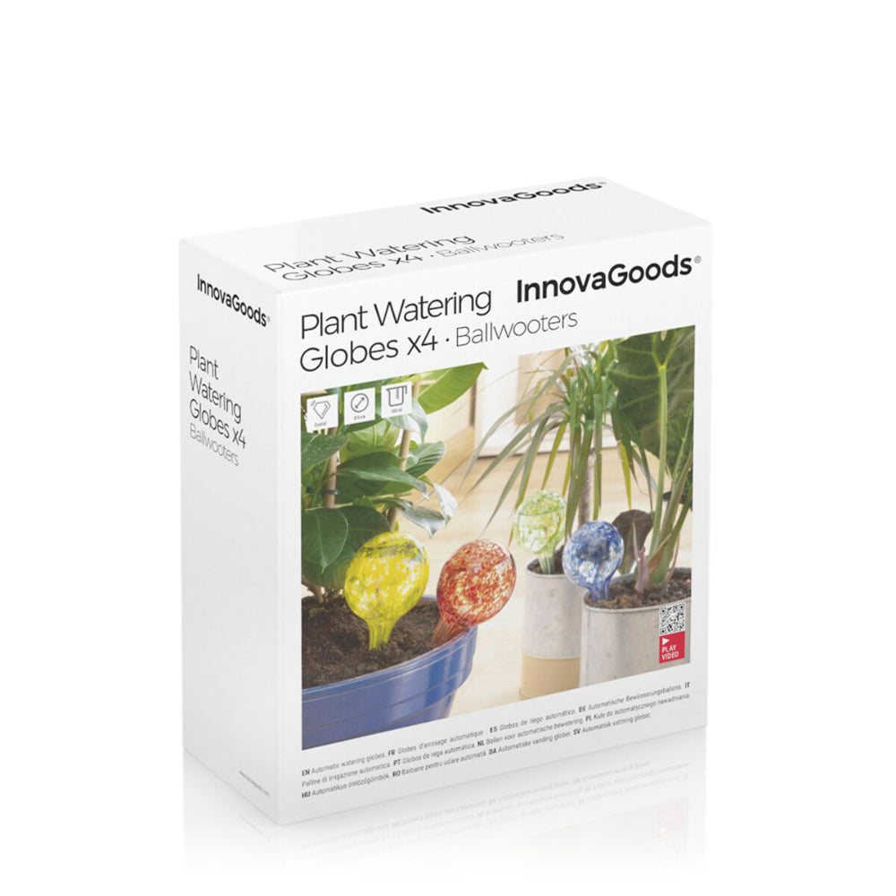 InnovaGoods Automatic Watering Globes 4-Pack 100ml