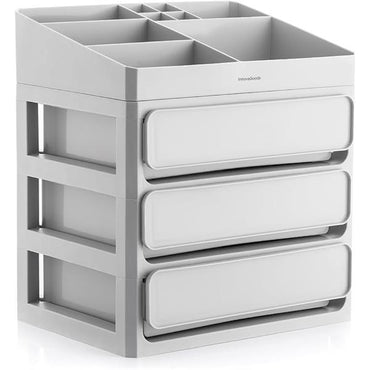 InnovaGoods Make-up Organizer 3 Drawers 9 Top Compartments