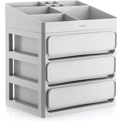 InnovaGoods Make-up Organizer 3 Drawers 9 Top Compartments