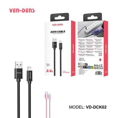 Ven-Dens Data Cable USB-A to Lightning 1.5M TPE