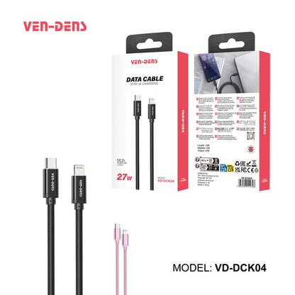 Ven-Dens Data Cable USB-C to Lightning 1.5M TPE 27W