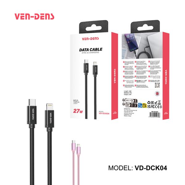 Ven-Dens Data Cable USB-C to Lightning 1.5M TPE 27W