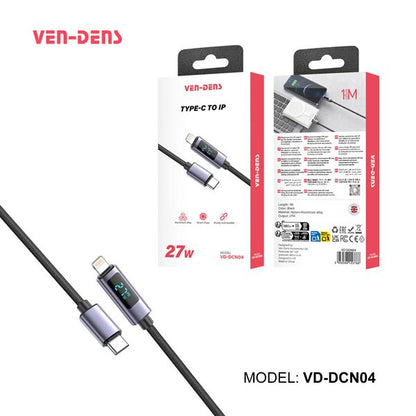 Ven-Dens Data Cable USB-C to Lightning 1M Nylon 27W
