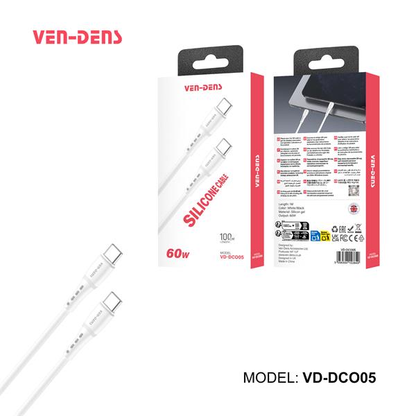 Ven-Dens Data Cable USB-C to USB-C 1M Nylon 60W