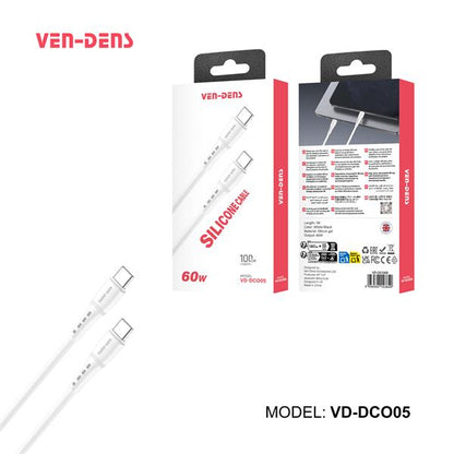 Ven-Dens Data Cable USB-C to USB-C 1M Nylon 60W