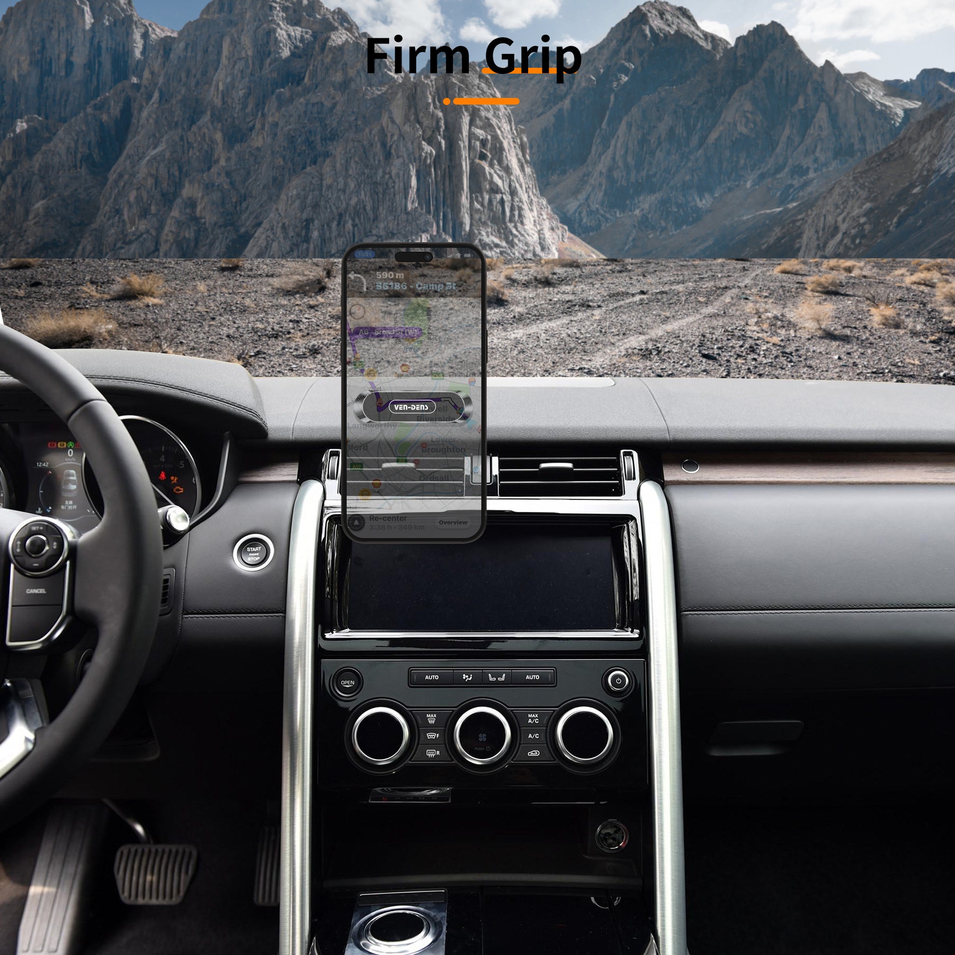 Ven-Dens Mobile Car Holder Zinc Alloy Silicone