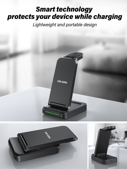 Ven-Dens Bluetooth Earbuds V5.4 White with Handle Case