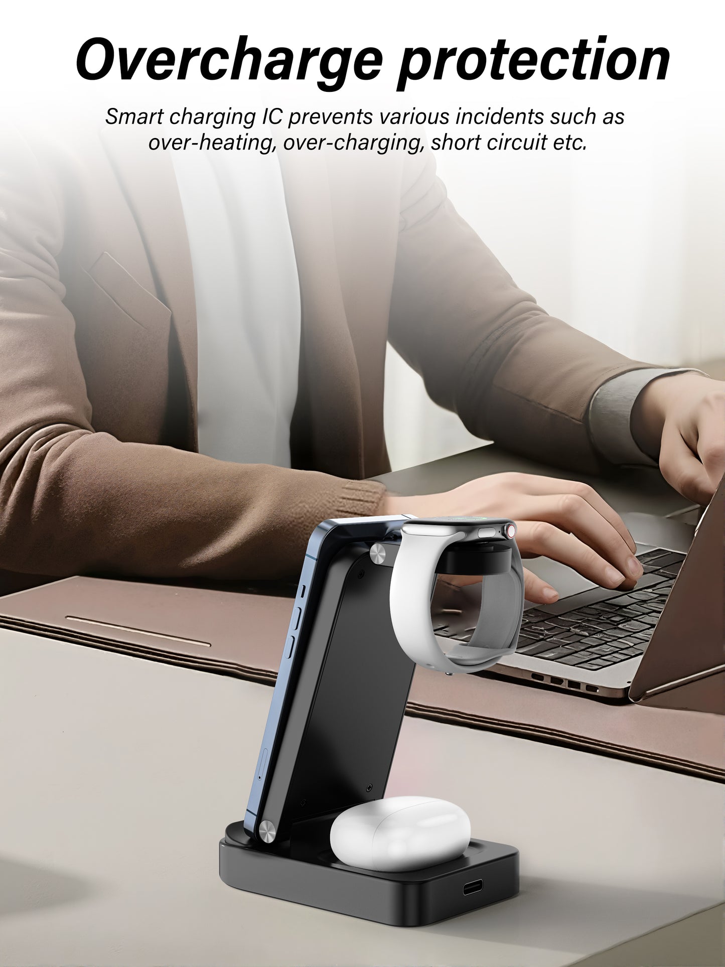 Ven-Dens Bluetooth Earbuds V5.4 White with Handle Case