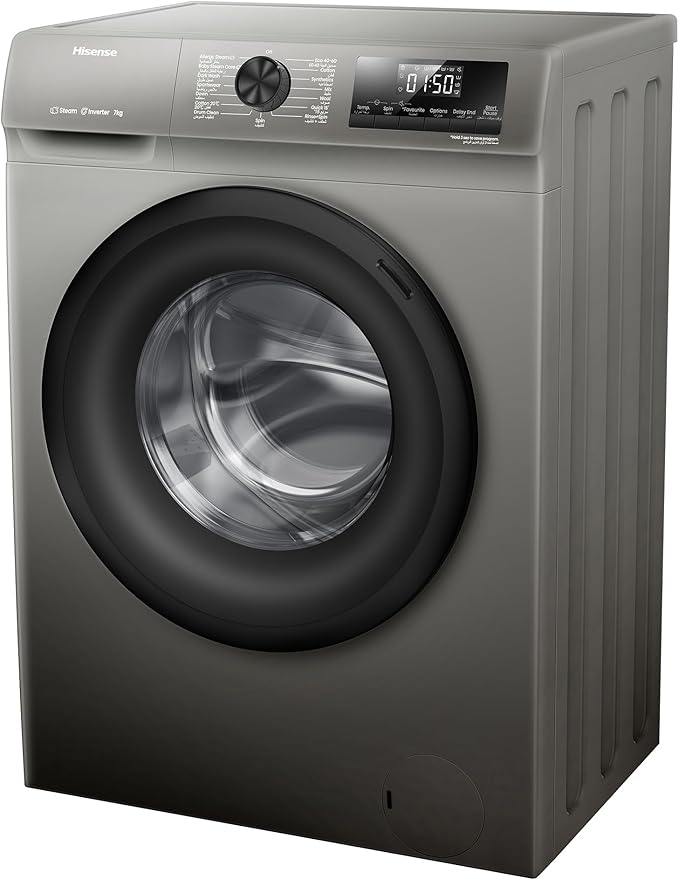 Hisense Front Load Washer 7KG 1200RPM Inverter Steam Titanium