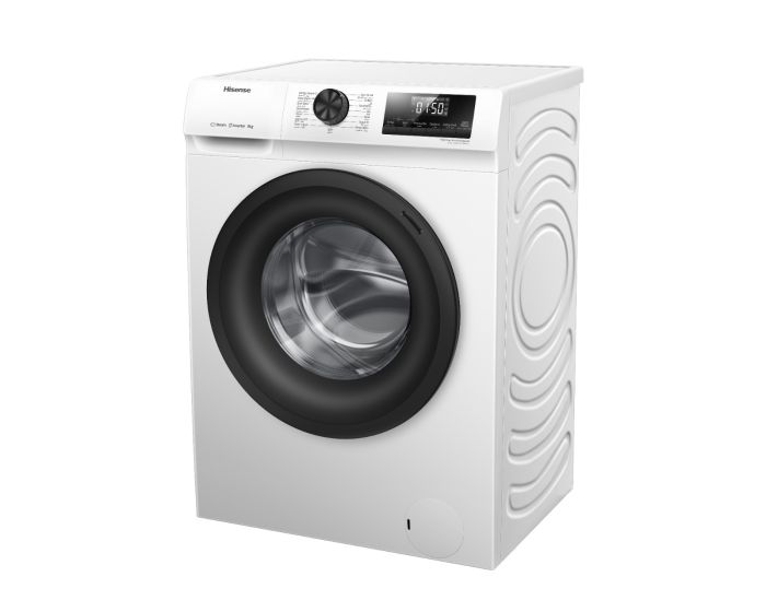 Hisense Front Load Washer 8KG 1200RPM Inverter Steam White