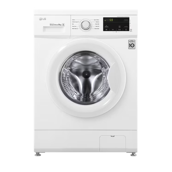 LG Washing Machine 8KG 1200RPM Direct Drive White