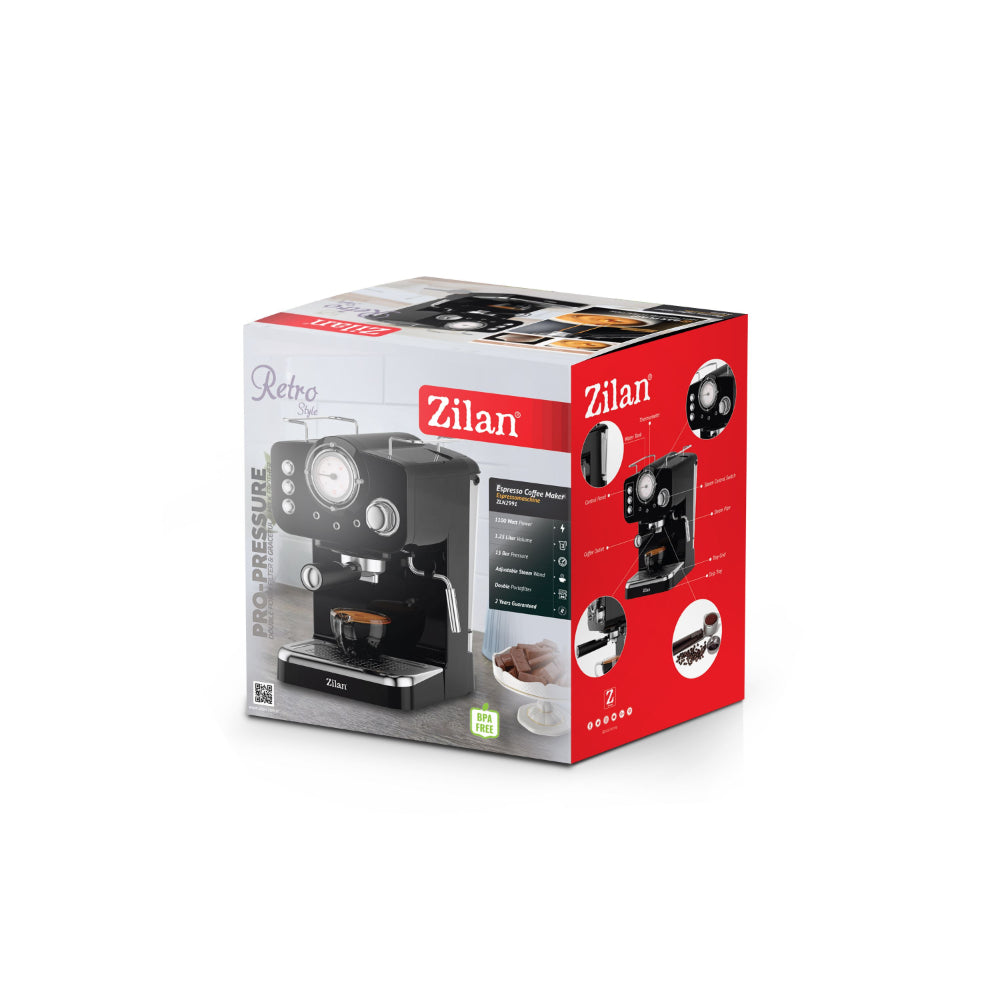 Zilan Espresso Coffee Maker 1100W 15 Bar