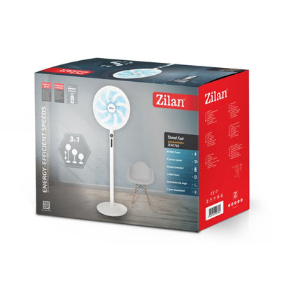 Zilan Stand Fan 9 Speed 60W 8 Blades Remote