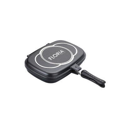 Zilan Granite Double Fry Pan Die-Cast Aluminum