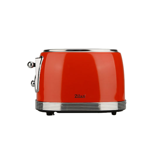 Zilan Retro Bread Toaster 2 Slots 850W Red