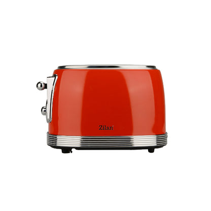 Zilan Retro Bread Toaster 2 Slots 850W Red
