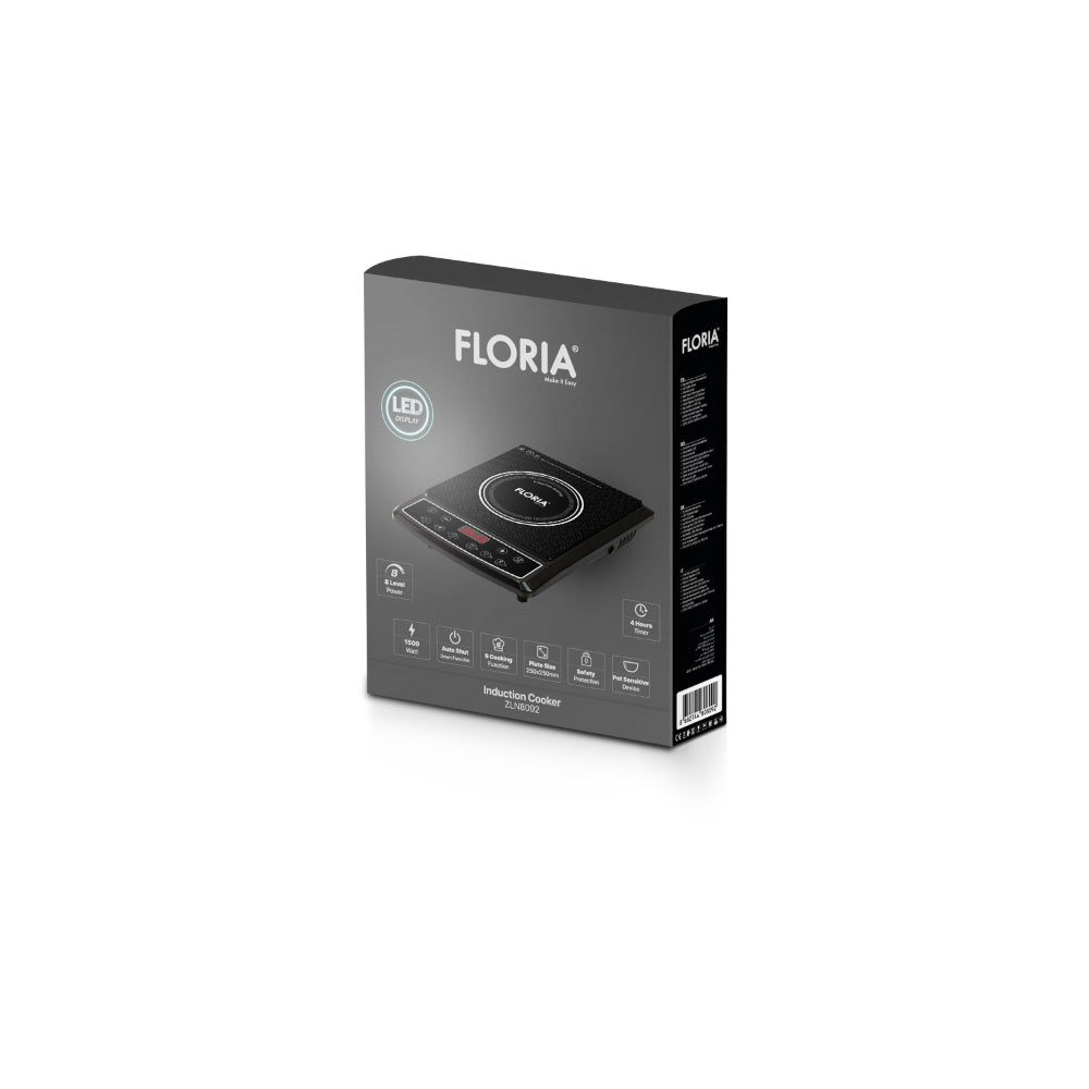 Zilan Single Induction Cooktop 1500W Ceramic Plate