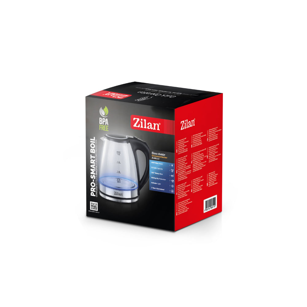 Zilan Glass Kettle 1.8L 1800W 360°
