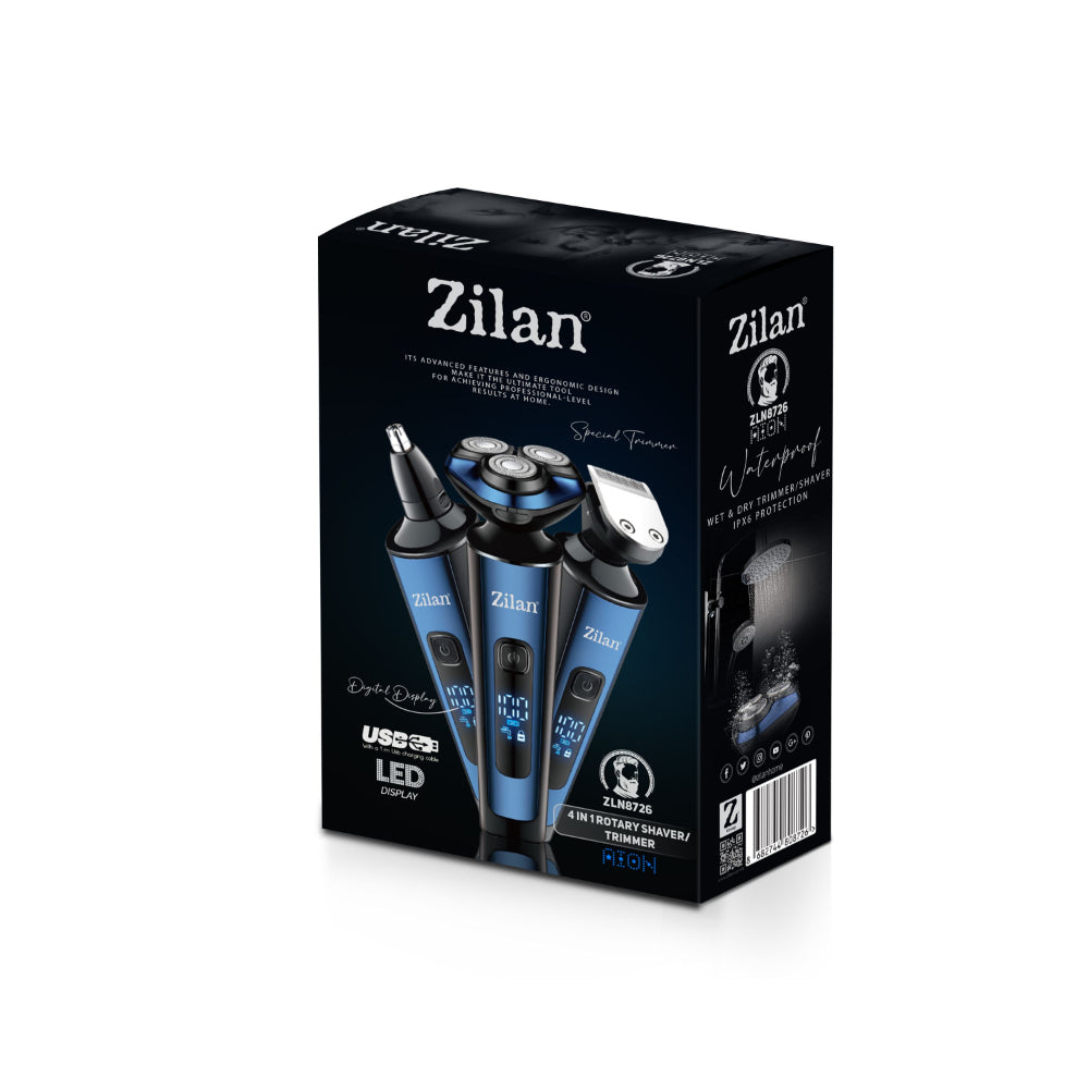 Zilan 4-in-1 Rotary Shaver Trimmer Aion IPX6