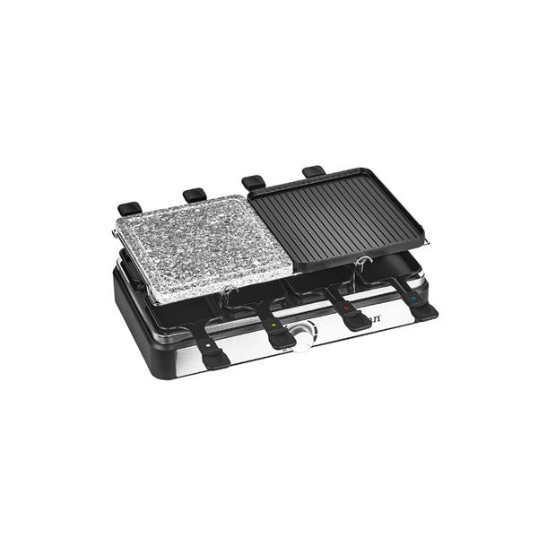 Zilan 2-in-1 Raclette Grill 1400W Stone & Aluminum