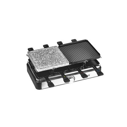 Zilan 2-in-1 Raclette Grill 1400W Stone & Aluminum