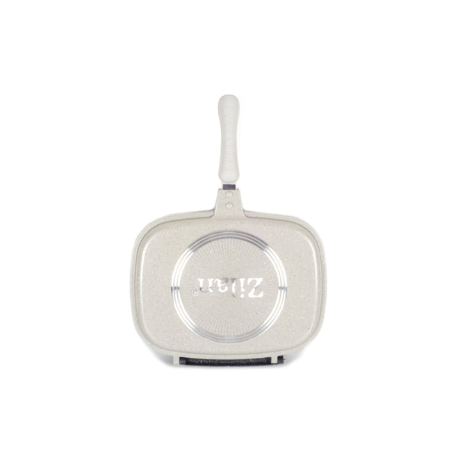 Zilan Granite Double Fry Pan 28cm Detachable Handle