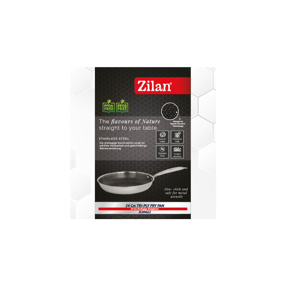 Zilan Tri-Ply Deep Fry Pan 26cm Stainless Steel