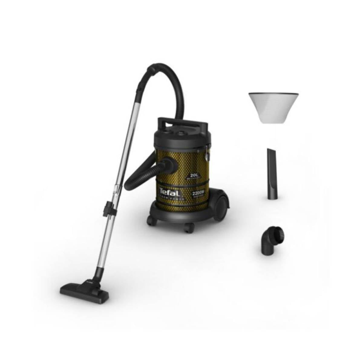Tefal Drum X-Power 18L, 2000W, Bagless, Multi-surface nozzle, Built-in Dust Blower, Crevice Tool